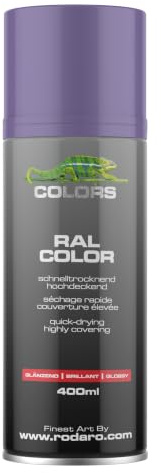 COLORS Sprühlack - 400ml Spraydose - Sprühfarbe für alle Oberflächen, Innen und Aussenbereich, Tolle Deckkraft | RAL4005 - Blaulila Glanz