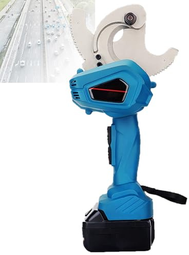 XygZythror Electric Ratchet Cable Cutter Wire Cutter, Cable Gear Type Scissors, Battery Operated Wire Cutting Tool For 50mm/65mm/75mm Copper Al Cable
