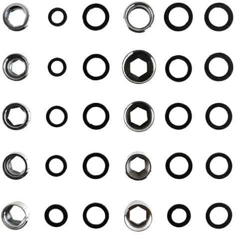 Solvio 10pcs Tap Aerator Adapter, Premium Brass Faucet Adapter for Kitchen Sink, Tap Filter Nozzle Connector for Garden Hose & Water Filter, Anti-Splash Water Saver Replacement Part