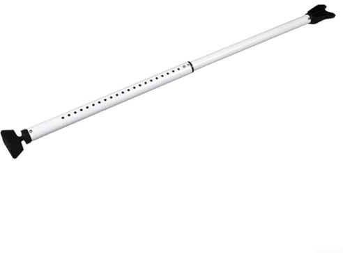 ZAMETTER Adjustable Door Security Bar 74-114cm Iron and PP Door Stopper for Sliding Patio Doors Home Travel Protection White and Black Color