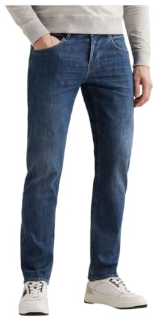 PME Legend Herren Jeans NIGHTFLIGHT - Low Waist - Regular Fit - Blau Grau, Größe:34W / 36L, Farbe:Blue Mid Clean BMC