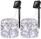Criacr 【2 Pack】 Solar String Lights Outdoor Garden, 120 LED 12M/40Ft Solar Fairy Lights with 8 Modes, Waterproof Indoor Outdoor Copper Wire Solar Garden Lights for Tree Patio Garden Party (White)