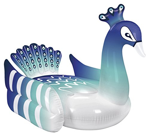 Mondo Toys Luftmatratze Jumbo Peacock Big - Pfauenform - ideal für Meer, Strand, Pool - für Erwachsene und Kinder - 78 x 183 cm - 16746