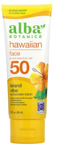 Alba Botanica Gesichtsbehandlung Sunscreen Lotion, SPF 45, fragrance free, 2 oz (Packaging May Vary)