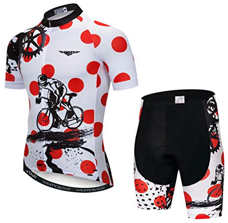 MTB Trikot Sets Herren Radtrikot Kurzarm Radtrikot Anzüge Zip Mountain Road Bekleidung Fahrrad Top Shirts Atmungsaktiv Sommer Pro Team Sport Rennrad Trikot für Herren Größe XL