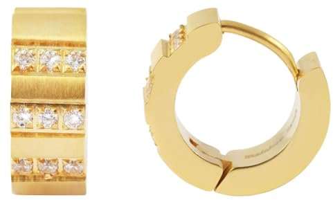 Akzent Wasserfeste Edelstahl Ohrringe Creolen in Gold für Damen, 100% Wasserfest & Hautverträglich