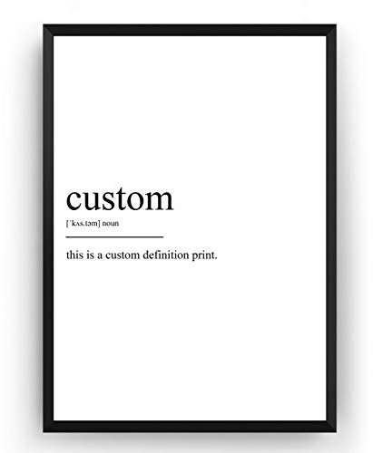 Magic Posters Custom Definition Print - Dictionary Quote Customised Giclee Art - Frame Not Included
