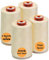 New brothread - 28 Optionen - 4 Große Konen 5000M Allzweck Polyester Nähgarn 40S/2 (Tex27) zum Nähen, Quilten, Patchwork, Serger und Overlock - Ivory White