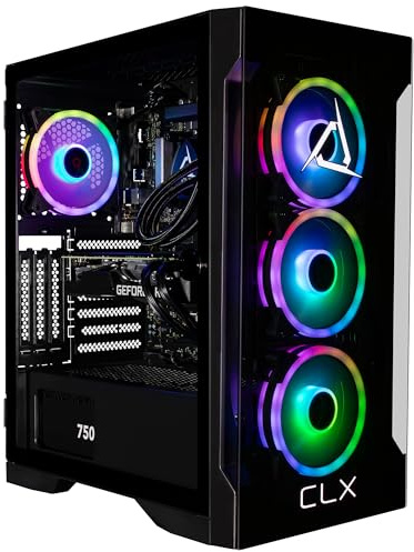 CLX Set de computadora para Juegos - Procesador Intel Core i9 10900KF 3.7GHz 10-Core, 32GB DDR4 de Memoria, GeForce RTX 3060 Ti 8GB GDDR6 gráficos, 960GB SSD, 4TB HDD, WiFi, Windows 11 Home, Negro