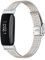 Maucoray Uhrenarmband Kompatibel mit Fitbit Inspire/Inspire HR/Inspire 2 Armband, Edelstahl verstellbares Armband, Ersatz Zubehör Armband (Silber/Roségold, For Fitbit Inspire 2)