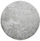 Teppich - Läufer, nachhaltig, modern, einfarbig, kuschelig weich und sehr flauschig, Hochflor bestens geeignet für Wohnzimmer, Schlafzimmer, Kinderzimmer, Matteo (120 cm rund, Grau Silber)