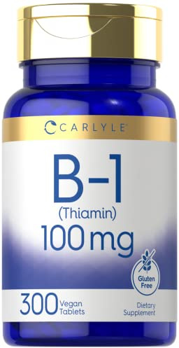 Carlyle B1 Vitamin 100mg | 300 Tablets | Supplement for Women & Men
