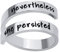 JewelryWe Schmuck Edelstahl Offene Damen-Ring mit neverthelsee she persisted Gravur, Partnerringe Freundschaftsringe, Silber Verstellbar Ring