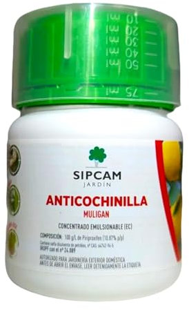 Insecticida anti cochinilla piriproxifen 10% 100ml. Para tratamientos de 250 litros. Actúa como regulador del crecimiento matando los insectos