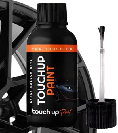 Xtremeauto Gloss Black Alloy Wheel Touch Up Paint Repair With Brush Curbing Scratch Mark Chip