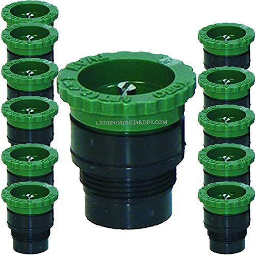 Pack 10 TOBERA T-VAN8 para DIFUSORES DE RIEGO, Boquilla 2,4m Rosca Macho, ángulo Ajustable