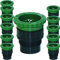 Pack 10 TOBERA T-VAN8 para DIFUSORES DE RIEGO, Boquilla 2,4m Rosca Macho, ángulo Ajustable