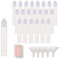 XIAONAN 20 Pcs 60ml LDPE Plastics Dropper Bottle Refillable Empty Plastic Squeezable Eye Liquid Bottle (Bottles + Caps + Tips+4 Funnel +label)
