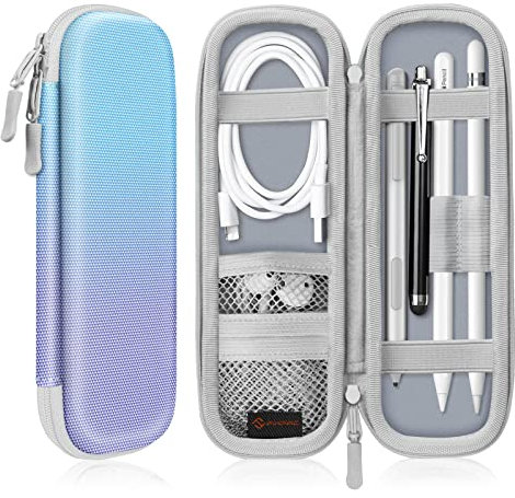 FINTIE Case for Apple Pencil (USB-C) and Apple Pencil 1st/2nd Generation - Faux Leather Pen Holder for Samsung, Huawei, Surface Pro Stylus Pen Case Protective Case with Storage Compartment for USB