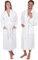 Betz Bademantel BONN Microfaser Strukturplüsch für Damen und Herren mit Schalkragen L/XL naturweiß