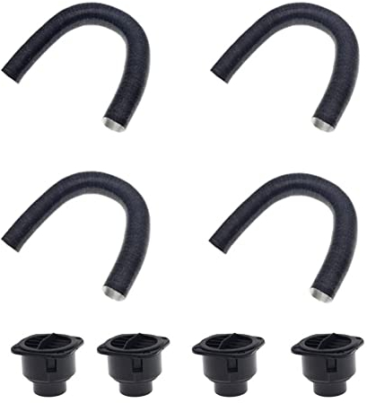 iSpchen Auto Heizung Rohr Kanal Set,42mm Heizrohr Standheizung Abgasschlauch Auto luftheizer Diesel Warmluftauslass Entlüftungsschlauch Clips Ersatz Luftauslass Standheizung Zubehör