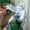 Abominable Snowman Tree Topper, Christmas Tree Toppers, Vintage Handmade Needle Felted Snowman for Winter Wonderland Christmas Decorations Ornament