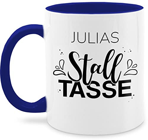 Tasse Tassen 325ml - Pferd - Stalltasse Name Stall Geschenk Pferde Mädchen - 325 ml - Dunkelblau - reitlehrerin reitersachen pferden stalltassen glühweintassen personalisierte geschenke reiter