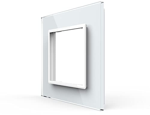 LIVOLO Einbau ZigBee Steckdose SmartHome Touch inkl. Glasrahmen C7ZBED für Handy App steuerung WiFi Kompatibel mit Alexa, Google Assistant (1-Facher Glasrahmen, Weiß)