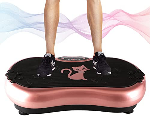 RIEJIN 4D Vibration Plate Exercise Machine, 99 Level Power Plate w/Remote and Bluetooth,Whole Body Workout Vibrating Platform for Weight Loss/Rehabilitation