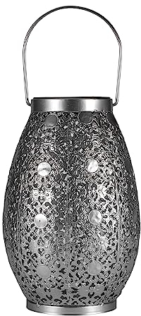 Pauleen 48294 LED Solar-Laterne Sunshine Temptation 23,5 cm Silber IP44 Solarleuchte