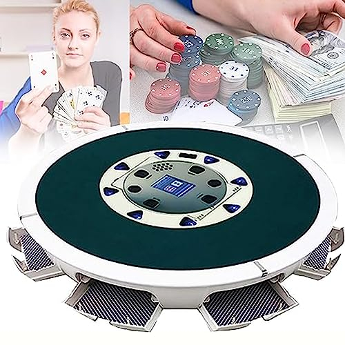NOGRAX Automatischer Kartenmischer, Multifunktions Poker Kartenmischer, Poker-Kartenhändler für 2–8 Personen, Anti-Cheating-Funktion, geeignet für die meisten Pokerregeln