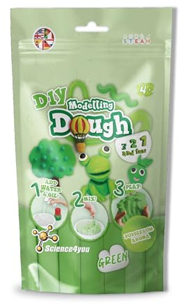 Science4you Knetmasse – Knetmasse Bastelset für Kinder, Stellen Sie Ihre Eigene Duftende Spielknete Weich & Trocken, Grün Knete, Kreatives Spielzeug Geschenk für Jungen & Mädchen Alter 4 5 6 7 8+