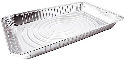 Tradineur - Bandeja de aluminio rectangular, ideal para hornear, higiénica y resistente, recetas al horno, postres, verduras, asados, 52 x 32,5 x 5,5 cm