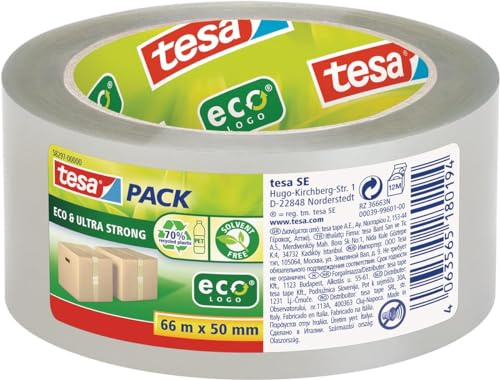 tesa Paketklebeband 58297, Eco & Ultra strong, 50 mm, 66 m, transparent