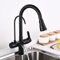 Rubinetto della cucina nero, Rubinetto dell'acqua potabile, Rubinetto della cucina a 4 vie con spruzzatore estraibile, Rubinetti del purificatore del filtro dell'acqua, Rubinetto a cascata, Rubinetto