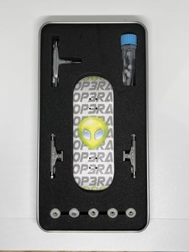 Pro Fingerboard Set up (Complete) Op3ra V1-34 * 96mm Handmade Maples Wood 5Plys Deck-Medium Concave Medium Kick -UV Printing Graphic-The The Alien A51