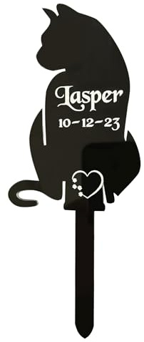GLUCE Personalised, Cat Memorial Plaques, Gift, Pet, Dog, Rabbit, Garden Sign, Grave Marker, Kitten