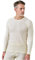 LAPASA Men's Waffle Thermal Top Cotton Long Sleeve Skin-Friendly Base Layer T-Shirt Midweight M58 Off-White M