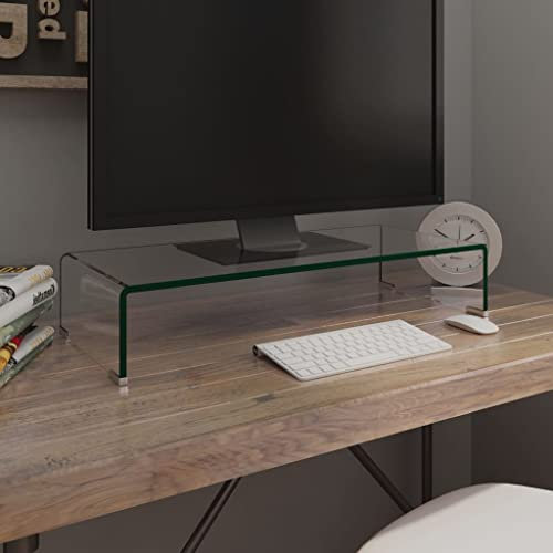 Generico Mobile/Rialzo Porta TV in Vetro Trasparente 70x30x13 cm Mobili, Mobili TV (9,9KG)