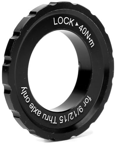 LIYJTK Mountain Road Bike Center Lock Laufradsatz Nabe Disc Lock Abdeckung Centerlock Disc Rotor Lockring Welle Fahrrad Adapter Bremse Metall 9/12/15 MM Barrel Welle