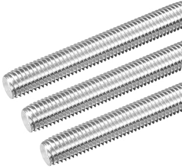QUARKZMAN 3 Stück Gewindestange M14 x 150mm Vollgewindestange 304 Edelstahl V2A Gewindestangen A2 Metrisch Gewindebolzen VA Gewindestab Rechtsgewinde Gewindestift