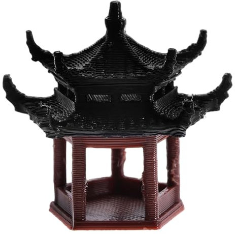 ORFOFE Mikrolandschaft Zen-Garten-Pagode Miniaturfigur asiatische Pagode japanische Gartendeko Zen-Garten-Dekoration Pagodenstatue Mini-Pagoden-Gartenstatue japanische Pagode Plastik