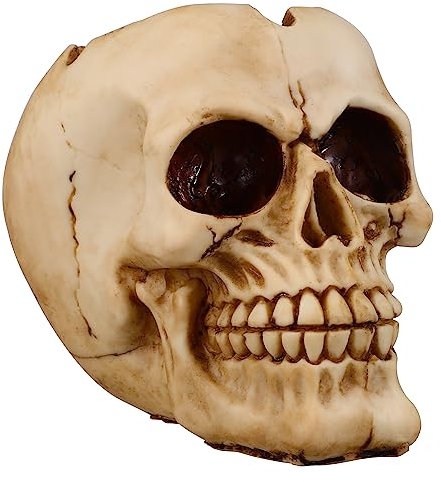 BUTIFULSIC Schädeltopf Schädel-Statue-Skulptur Kaktus-Pflanzgefäße Halloween Dekoration Halloween Decoration bürodeko Pflanztöpfe für Zimmerpflanzen Totenkopfförmiger Blumentopf aus Kunstharz