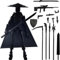 OPQRSTUVW Actionfigur mit Zubehör, Schwarz und Weiß (Eisen)