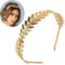 Römische Göttin Haarreif, Kopfschmuck Gold, Damen Haarband Gold Kopfschmuck Braut, Mädchen Lorbeerkranz Haarschmuck Goldene Hochzeit Boho Blatt Haar Krone Accessories