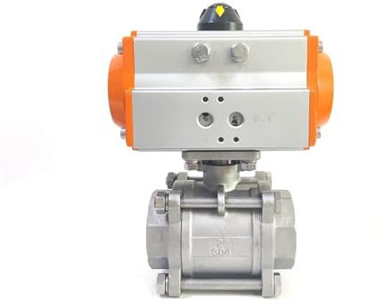 YJUHADWPBZ DN15 DN20 DN25 DN32 DN40 DN50 Three Piece High Platform Pneumatic Ball Valve Stainless Steel Q611F-16P Double Acting Cylinder(1/4)