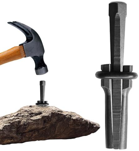Steinspaltkeil - Schwerer Steinkeil, Steinbrechwerkzeuge | Unterlegscheibe und Keil Betonspalter Eisenmeißel, Steintrennung Handwerkzeuge zum Steinspalten Separate Felsen Granit Marmor