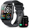 VKROBAG Smartwatch Herren Damen, 1,85 HD Smart Watch mit Telefonfunktion/Message Reminder, 110+ Sportmodi Fitnessuhr mit Puls-Schlaf-Monitor Schrittzähler, IP68 Wasserdicht Sportuhr für Android iOS