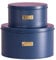 Darthome Set of 2 Navy Blue Cake Tins Round Storage Kitchen Pastry Baking Food Containers