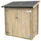 Alce Bh16 Ambrogio Abri de jardin en bois de sapin naturel 16 mm avec double porte, toit et sol OSB3, montage facile, traitement autoclave, certifié PEFC Naturel